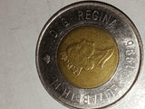 1996 Canada $2 Two Dollar Coin - First Year Toonie - Queen Elizabeth II & Bear