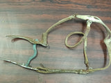 Vtg Western Leather Horse Bridle Headstall w/ Curb Bit Antique Find Decor