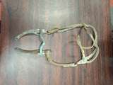 Vtg Western Leather Horse Bridle Headstall w/ Curb Bit Antique Find Decor