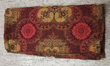 Vintage French Jacquard Wool Textile 64x72 Medallion Paisley Throw 1960s