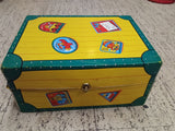 Vtg 1984 Tara Toy Corp Doll Travel Steamer Trunk Cabbage Patch Kids Case 17"