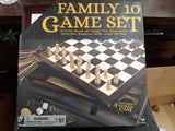 Cardinal Family 10 Game Set - Incomplete/Replacement Parts - Wood Cabinet
