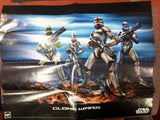 Star Wars Clone Trooper Troop Builder 4-Pack EE Exclusive  DAMAGED BOX w/ Poster