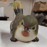Set of 2 Bird & Rabbit Figurines - Detailed Finch Sitting Bunny Farmhouse Decor