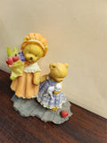 Vintage 1996 Cherished Teddies Cathy & Nathan Autumn Breeze Figurine Enesco