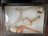 Lot of 4 Antique Tobacco Pipes Clay Meerschaum Victorian Estate Collection