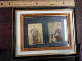 Antique Victorian CDV Photo Lot Framed Military Band Brass Instrument 1800s