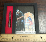Medieval Iron Crossbow Bolt Quarrel 12th-16th Century AD Shadow Box Display
