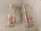 Rare Vintage Roskovensky Farm Dairy Scottdale PA Glass Set & Rubber Stoppers