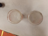 Rare Vintage Roskovensky Farm Dairy Scottdale PA Glass Set & Rubber Stoppers