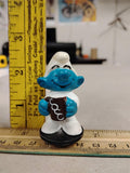 Schleich Smurf with Hot Chocolate Brown Mug Coco Vintage Peyo Figure