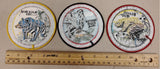 3 Vintage PA Game Commission WTFW Patches - 1993 Bear, 1994 Birds, 1995 Beaver