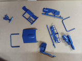 Vtg MPC 1967 Pontiac GTO 1/25 Model Kit Blue Partially Built
