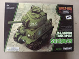 Assembled MENG World War Toons M4A1 SHERMAN Tank Model Built Chibi WWT-002