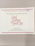 1985 US Historical Society Stained Glass Pewter Plate Christmas Boxed COA