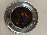 1985 US Historical Society Stained Glass Pewter Plate Christmas Boxed COA