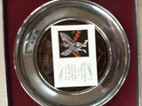 Historical Pewter Stained Glass 1983 Christmas Plate The Shepherds At Bethlehem