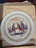 Vtg Complete 7 Lafayette Legacy Collection Limoges Plates Boxes & COAs