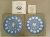 Wedgwood Bicentennial American Independence 1776-1976 Boxed Pair of Plates COA