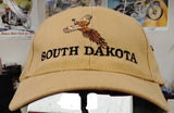 vintage-style souvenir hat from South Dakota Baseball Cap Adjustable hook loop