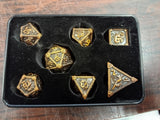7pcs/set Bronze Metal Polyhedral Dice Dnd Dragon Rpg Mtg