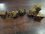 7pcs/set Bronze Metal Polyhedral Dice Dnd Dragon Rpg Mtg