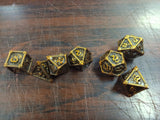 7pcs/set Bronze Metal Polyhedral Dice Dnd Dragon Rpg Mtg