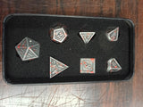 DNDND Blood Iron Metal Dice Set 7PCS Metallic Die with Metal Case