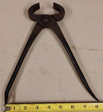 Antique Cobbler Farrier Curved Jaw Nippers Pliers Nail Puller 10 Inches