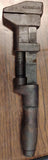 Antique Adriance 10" Monkey Wrench Stamped Wood Knife Handle Adjustable Tool