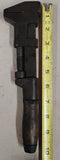 Antique Adriance 10" Monkey Wrench Stamped Wood Knife Handle Adjustable Tool