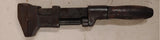 Antique Adriance 10" Monkey Wrench Stamped Wood Knife Handle Adjustable Tool