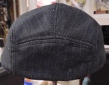 Lids Men's Flat Cap Gray Pinstripe Ivy Driving Hat RN# 115665 Vintage