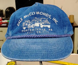 VTG Dale McClymonds Inc Portersville PA Trucking Denim Snapback Hat Rope Cap 90s