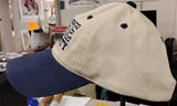 LEISE UNIVERSITY Hat Cap Tan & Navy Blue SPORTSMAN Brand Slide Buckle Strap
