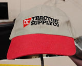 Tractor Supply Co Strap Back Hat Cap Brown Red Adjustable Embroidered EUC