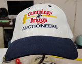 Vintage Cummings & Briggs Auctioneers Hat Pull Strap Adjustable Mesh Cap NY PA