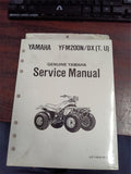 NOS 1985-1988 Yamaha YFM200N DX T U Moto-4 Service Manual OEM Repair