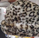 Vintage Magid Faux Fur Leopard Print Bucket Hat Cloche RN 86183 One Size