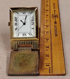 NWT Vintage Mundi Wallet & Money Clip Watch Gift Set Gold Rectangle Tank Style
