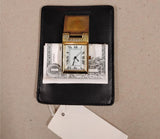 NWT Vintage Mundi Wallet & Money Clip Watch Gift Set Gold Rectangle Tank Style