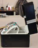 Bay Studio Dolphin Watch & Bracelet Set Turquoise Silver Tone New in Box Papers