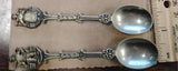 Set of 2 Vintage Dutch Souvenir Spoons - Man & Woman Water Bearers - Holland 90