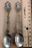 Set of 2 Vintage Dutch Souvenir Spoons - Man & Woman Water Bearers - Holland 90