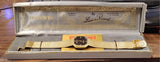 Vintage Dufonte Lucien Piccard Diamond Watch Black Dial w/ Box Certificate