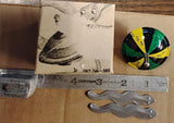 Vintage DRE 888 Magnetic Magic Spinning Top Tin Toy Complete w/ Box & Snakes