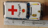 Vtg Ambulance Auto Friction Pocket Tin Toy 50's Lithograph Collectible Japan