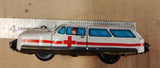 Vtg Ambulance Auto Friction Pocket Tin Toy 50's Lithograph Collectible Japan