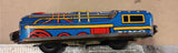 Vintage Friction Tin Litho NYC Train Toy N.Y.C. Vtg 3.5" Blue Red Yellow