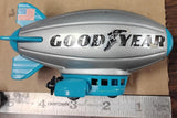 Vintage Buddy L Brute 4943D Goodyear Blimp 4.5” Silver Blue Made in Japan 1977